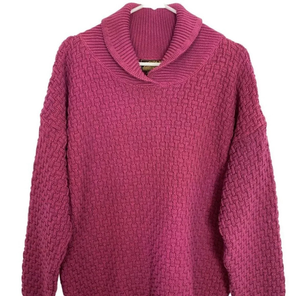 Vintage 90s Eddie Bauer Pullover Grandpa Sweater Womens Size Large Oversized EUC - Picture 3 of 6